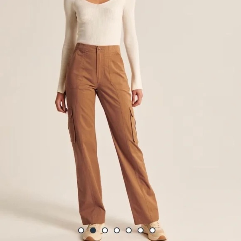 Abercrombie And‎ Fitch Relaxed Fit High Waisted Cargo Pants 100% Cotton Sz 26/2